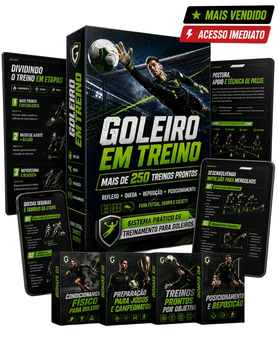 Mockup do material Goleiro em Treino
